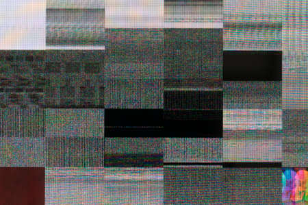 Abstract background of a digital glitch with skull.の写真素材