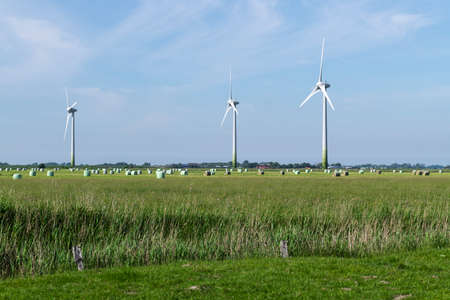 Wind farm on the North Sea coast of Germany.