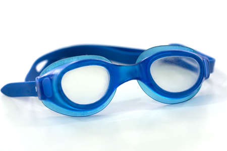 glasses for swim on white backgroundの写真素材