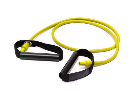rubber for aerobics power exercise, isolate on the white background(with clipping path)