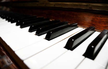 Piano key closeup. Part of piano key の写真素材