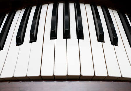 Curved piano keysの写真素材