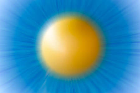 Yellow Flying ball. Abstract Backgroundの写真素材