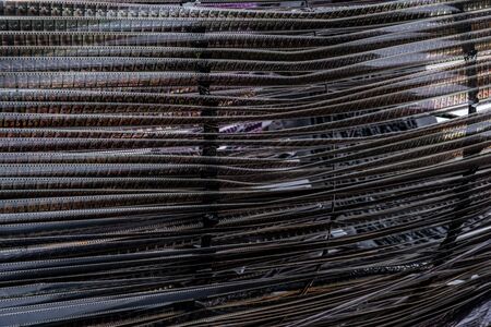 Many rows of old film are stretched for the background.