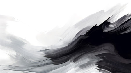 Black and white photo of bird flying in the air with white background. Generative AI.の素材