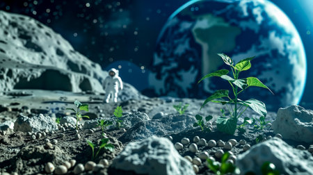 This image depicts a surreal and imaginative sceneの素材