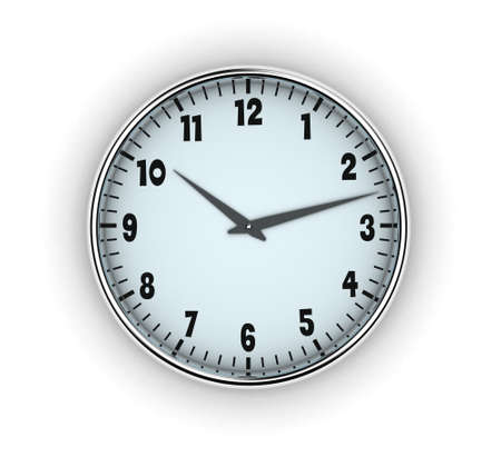Illustration of clock with arrows on a white background