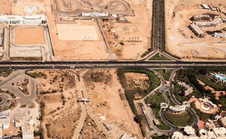 Photo of resort town with hotels and hot climateの写真素材