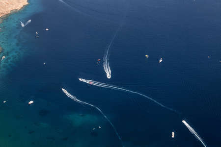 Photo of desert with sea and hot climateの写真素材