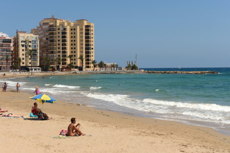 The beach area of the city  in Torreviejaのeditorial素材