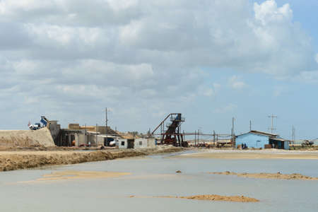 Salt production on Guajira peninsulaの写真素材