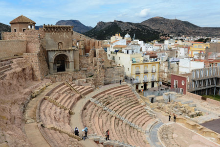 Antique amphitheater in Cartagenaのeditorial素材