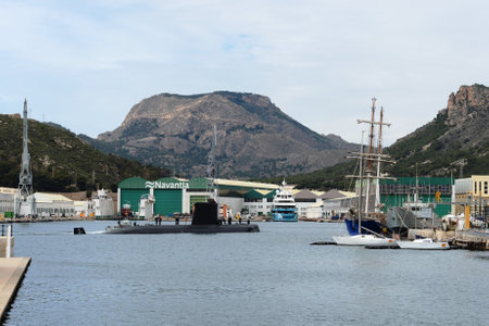 The Port Of Cartagena, Spainのeditorial素材