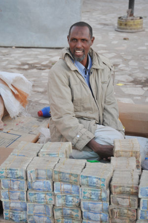 Street money changers of moneyのeditorial素材