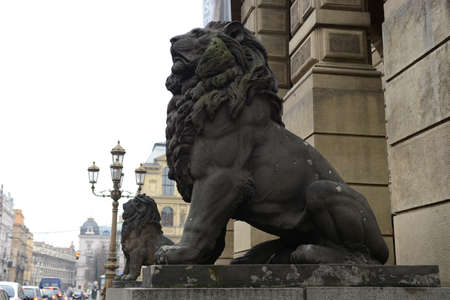 Sculpture in the streets of Pragueの写真素材