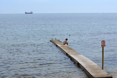 Embankment in city Torreviejaのeditorial素材