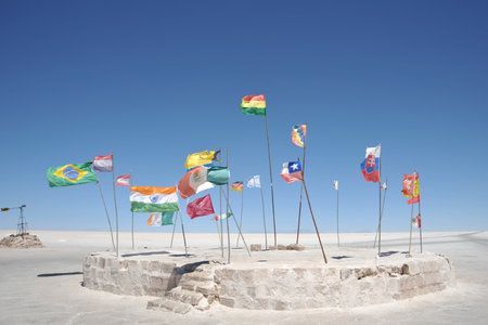 Salt hotel for tourists on the Uyuni salt flats