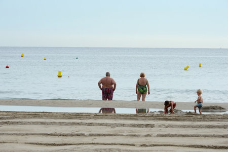 The beach on the Costa Blancaのeditorial素材