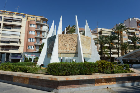 The monument Coralista Habanera in Torreviejaのeditorial素材