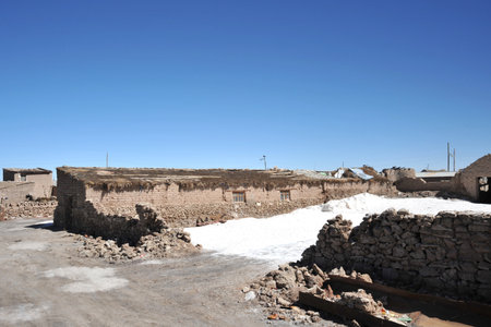 The salt cellars on lake Uyuni.のeditorial素材