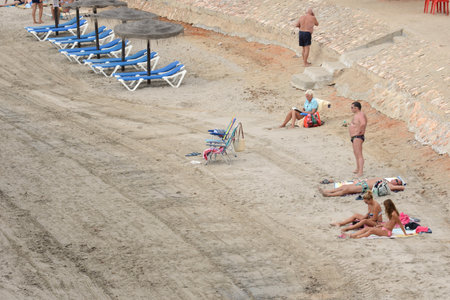 Punta prima is the most southern part of the popular resort of Torreviejaのeditorial素材