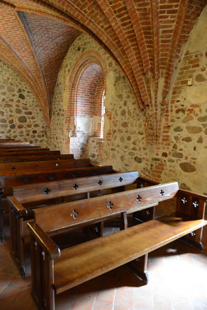 Medieval castle in Trakai, the first capital city of Lithuania.のeditorial素材