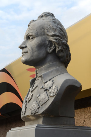 Bust of Alexander Suvorov, Novocherkassk Suvorov military school of the MIA of Russiaのeditorial素材