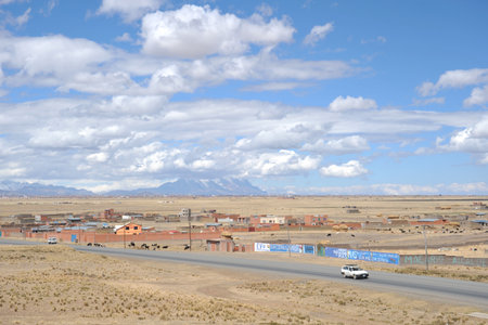 The outskirts of the city of La Pazのeditorial素材