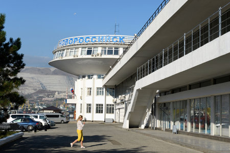 Marine station in the city of Novorossiysk.のeditorial素材
