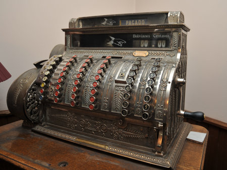 An old cash register in Potosiのeditorial素材