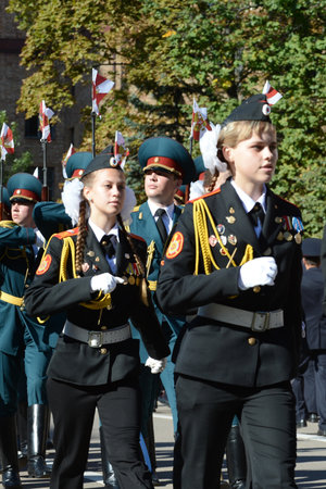 Pupils of the Moscow cadet corps policeのeditorial素材