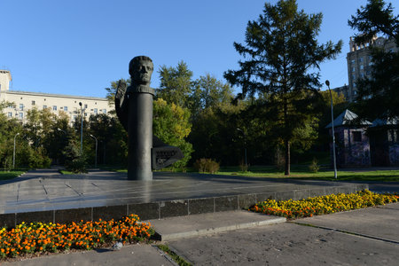 The monument to the pilot-cosmonaut Vladislav Volkovのeditorial素材