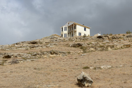 Construction on the outskirts of Sevastopolのeditorial素材