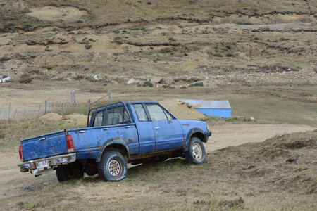 The gold mine on the island of Tierra del Fuego.のeditorial素材