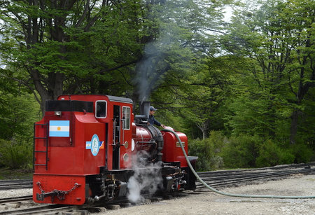 The southernmost railway in the world on the edge of the Earth.