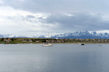 In the Harbor of Ushuaia - the southernmost city of the Earth.のeditorial素材