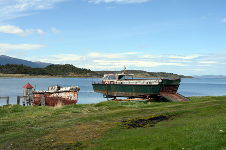 Harberton estate is the oldest farm of Tierra del Fuego and an important historical monument of the region.のeditorial素材