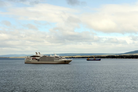 In the Harbor of port of Punta Arenas.のeditorial素材