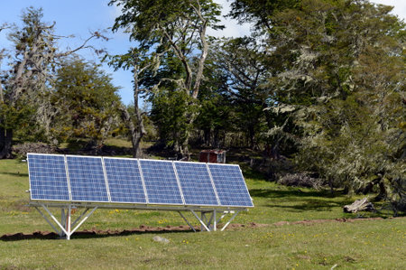 Solar panel on the Tierra Del Fuegoのeditorial素材