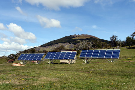 Solar panel on the Tierra Del Fuegoのeditorial素材