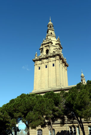 National Palace of Montjuic in Barcelona.のeditorial素材