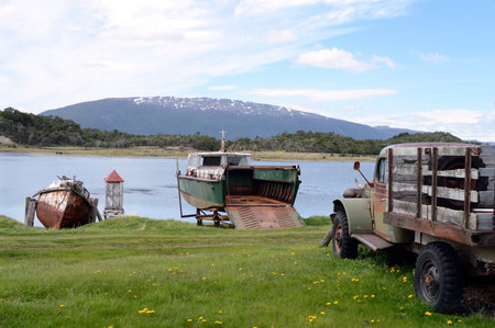 Harberton estate is the oldest farm of Tierra del Fuegoのeditorial素材