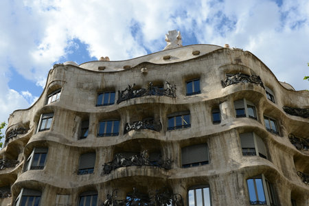 Barcelona is the second largest city in Spain, the capital of the Autonomous region of Catalonia and of the province. City view.のeditorial素材