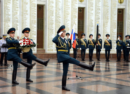 The honour guard of interior Ministry troops of Russia. Special military formations are designed to...
