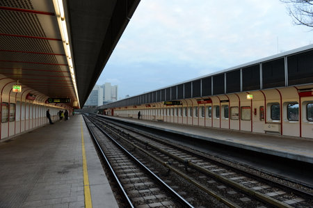 Metro station in Vienna.のeditorial素材