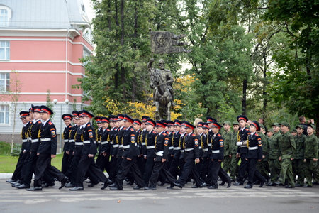 The cadets of the First Moscow cadet corps.のeditorial素材