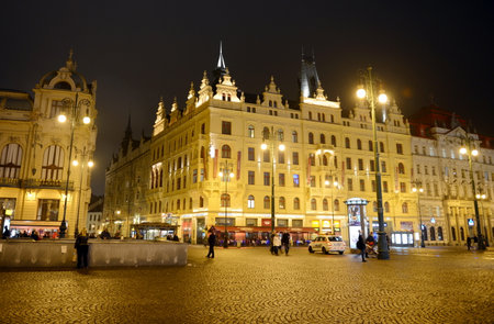 Prague is a city and the capital of the Czech Republic is a traditional European cultural center. Prague By Night.のeditorial素材