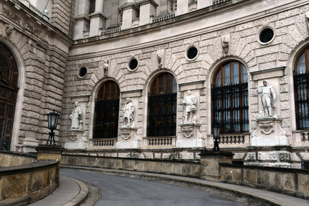 Palace is former imperial palace in centre of Vienna. Part of palace forms official residence and workplace of President of Austriaのeditorial素材