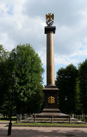 Demidov's pillar is a monument to Pavel Demidov, the founder of the Yaroslavl Demidov's school of higher Sciences. Erected in 1829のeditorial素材