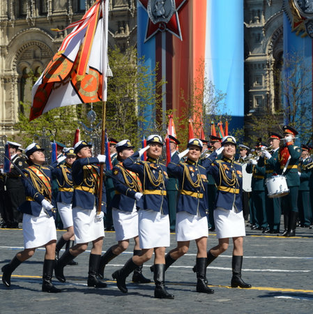 Girls-cadets of the Military Academy of Communications named. Budyonny Military-space Academy....